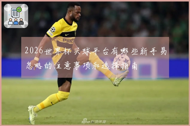 2026世界杯买球平台有哪些新手易忽略的注意事项和选择指南